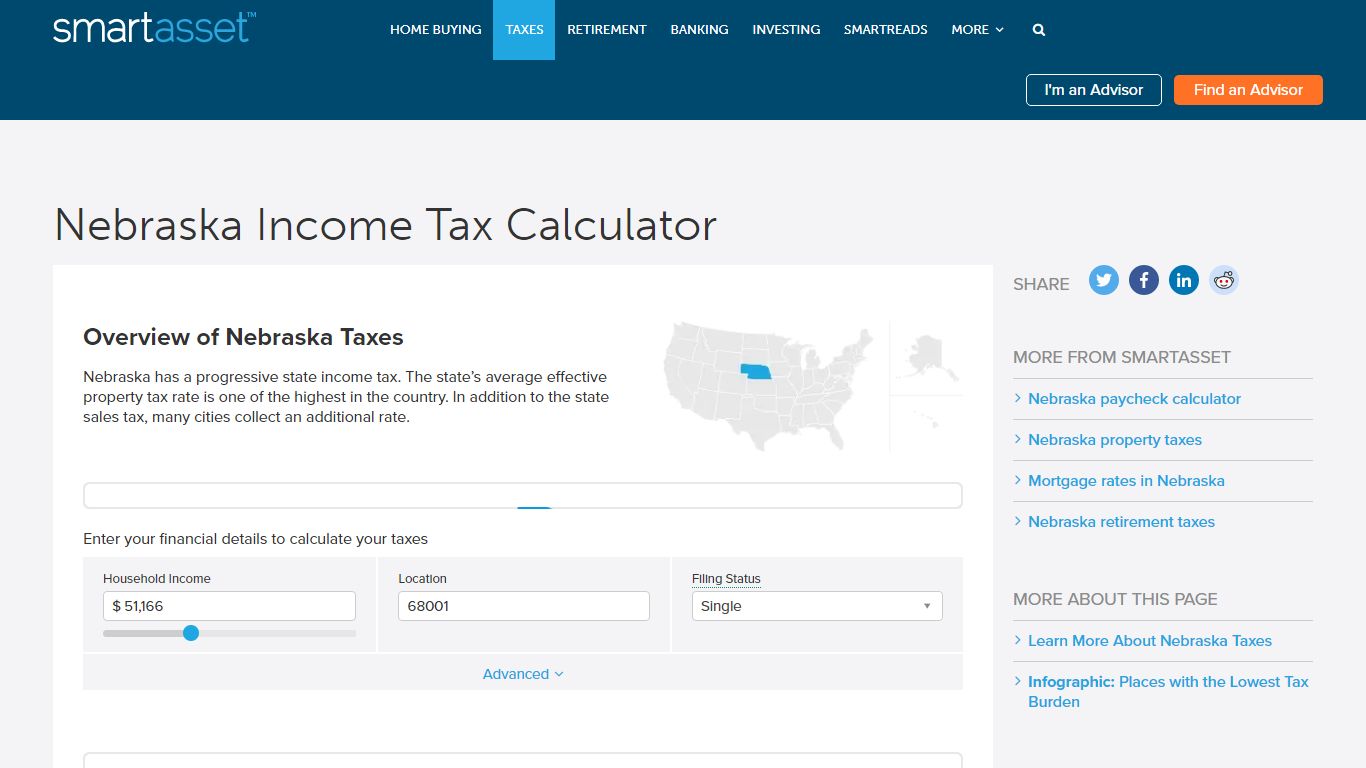 Nebraska Income Tax Calculator - SmartAsset
