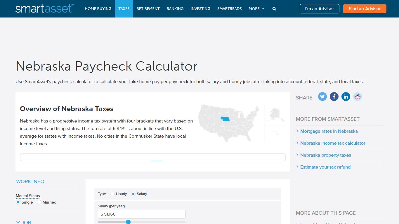 Nebraska Paycheck Calculator - SmartAsset